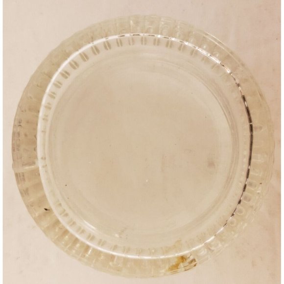 Glass Cosmetic Jar with Metal Decorative Lid Vintage 1930's/40's - Picture 4 of 4